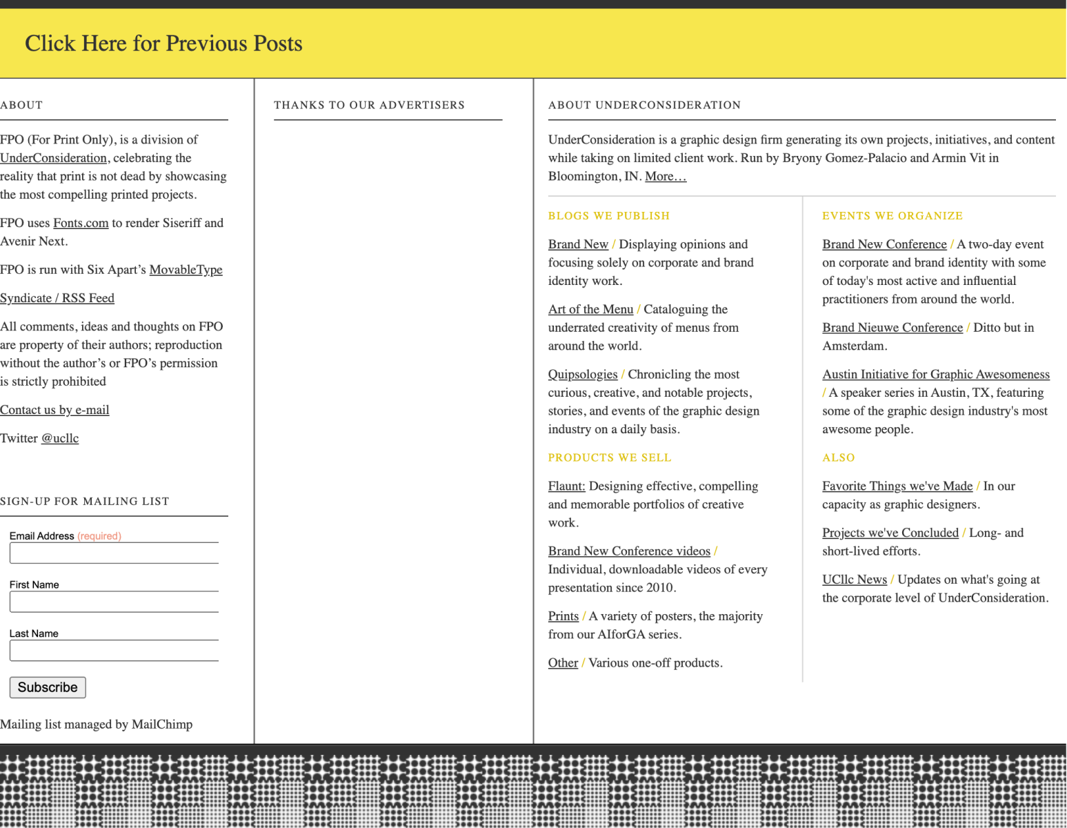 footer of FPO
